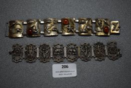 Two Continental Silver Bracelets