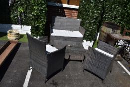 Four Piece Rattan Style Patio Set (coffee table sl