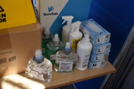 *Hand Sanitiser, Vira-Spray, and Disposable Gloves