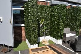Three Panels of Artificial Ivy Leaf Screening Plan