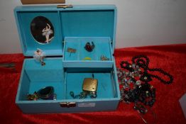 Musical Jewellery Box Containing Costume Jewellery