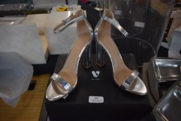 Pair of Very Silver High Heel Sandals Size: 5/38