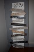 Family Rules Sign