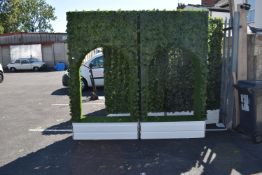 Two Arch Panels of Artificial Ivy Leaf Screening P