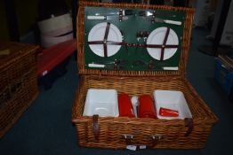 Wicker Picnic Basket Containing Picnic Set or Two