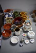 Studio Pottery Bowls, Jug, plus Minton and Aynsley