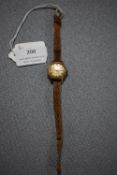 Vintage 9k Gold ladies Wristwatch by Cyma (sold as