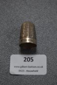 Hallmarked Sterling Silver Thimble