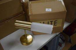 *iLite Gilt Metal & Frosted White Wall Light