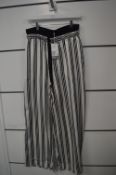 *H&M Studio Silk Blend Black & White Trousers Size: 10