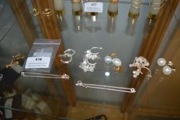 *Eight Pairs of 925 Sterling Silver Earrings plus Two Small Bracelets