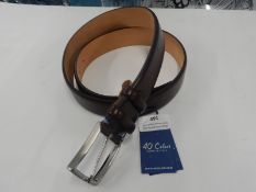 *Brown Leather Belt by 40Colri Size: O/S