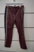 *Sportmax/Code Maroon Faux Leather Leggings