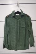 *Mercy Delta of London Green 100% Silk Blouse Size: S