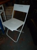 *Five Ikea White Plastic Folding Chairs