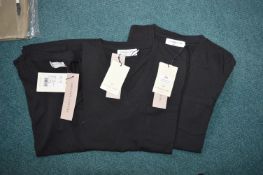 *Three Rosemunde Black Organic Cotton T-Shirts Sizes: 2x S and 1x XS