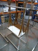 *Clear Plastic and Wood Effect Garment Rail
