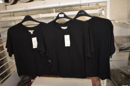 *Three Miss Selfridge Black T-Shirts Size: XS