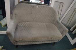 *Grey Two Seat Quilted Sofa