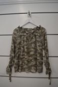 *Hana San Grey Camouflage Top 100% Cotton