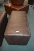 *Brown Mock Croc Rectangular Seat