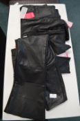 *Five Pairs of Commando Faux Leather Leggings and Flares (assorted sizes)