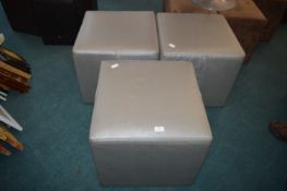 *Three Grey Cube Seats