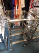 *Metal and Bevel Glass Three Shelf Shop Display Unit