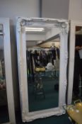 *Large White Full Length Decorative Bevelled Edge Mirror