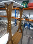 *White and Wood Effect Garment Rail
