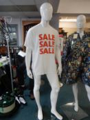 *White Male Shop Mannequin on Acrylic Stand