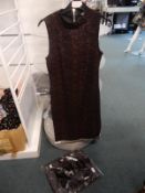 *Two Solo Harper Sequin Dresses in Plum Sizes: 16 and 10