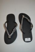 *Havaianas Black Flip Flops Size: 35/36
