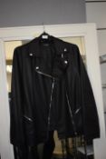 *Evans Black Faux Leather Jacket Size: 24