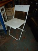 *Five Ikea White Plastic Folding Chairs