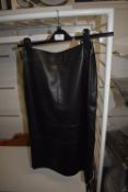 *Dorothy Perkins Black Faux Leather Skirt Size: 8