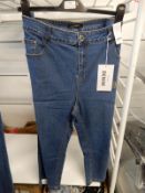 *Evans Blue Crop Denim Jeans Size: 20