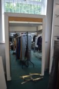 *Large Shop Display Mirror with Four Metal Shelf Brackets (requires attention)