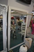 *Large White Full Length Mirror with Metal Brackets