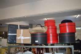 *Four Sets of Three Storage Boxes, Display Boxes and Fascinators, etc.