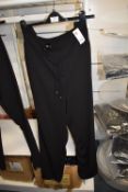 *Evans Black Trousers with White Stripe Size: 24