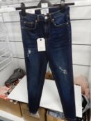 *Miss Selfridge Distressed Blue Denim Jeans Size: