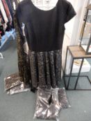 *Two Solo Bella Black Contrast Dresses Sizes: 10 and 14