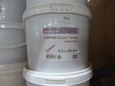 *5kg Tub of Copper Clout Nail 3x30mm