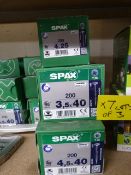 *Three Boxes of Spax Wirox Screws