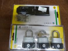 *Three Yale Padlocks plus Yale Hasp and Staple