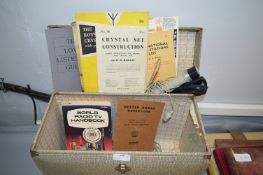 Vintage Case Containing Books, Pamphlets, Microphones, etc.