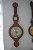 Victorian Banjo Barometer on Mahogany Mount (AF - missing thermometer)