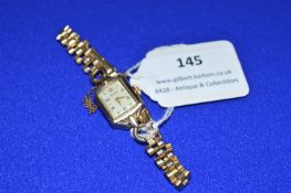 Rotary 9k Gold Ladies Wristwatch with Rolled Gold Strap (working condition)