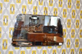 1950's Frameless Beveled Edge Mirror